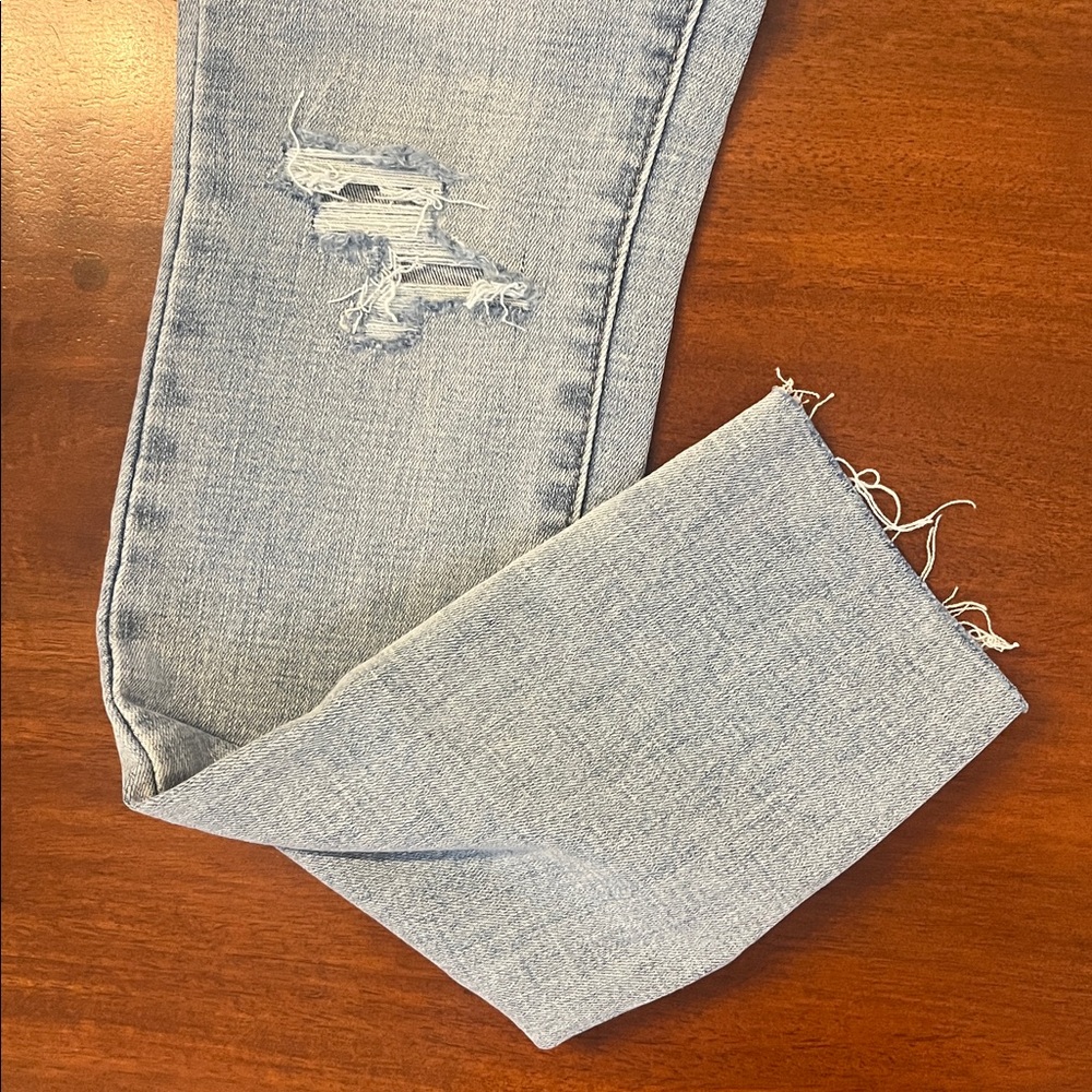 NWT Pistola Audrey Mid-Rise Skinny Light Blue Distressed Jeans - Picture 2 of 4